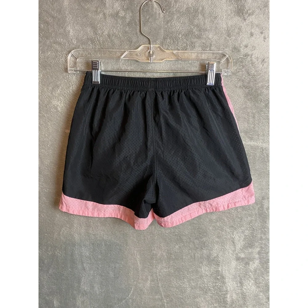 Adidas Girls L Skort Black Pink Green Trim Polyester